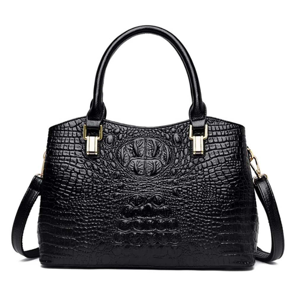 6789 Tote Top-handle Purse Satchel Embossed Crocodile Pattern PU Shoulder
